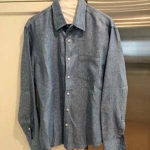 J Crew Linen Button Down Shirt